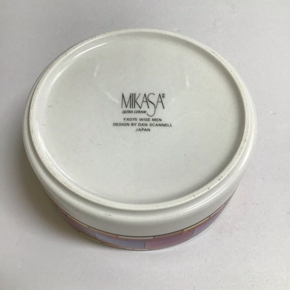 Mikasa Three Wise Men Christmas Trinket Box Lidded Dan Scannell Mosaic MCM Japan - Picture 8 of 11